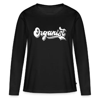 Organiste orgue cadeau orgue - T-shirt manches longues Premium bio Femme - noir - Devant - Julia (174cm)