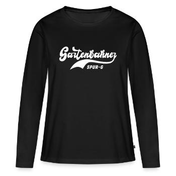 Chemin de fer chemin de fer voie G - T-shirt manches longues Premium bio Femme - noir - Devant - Julia (174cm)