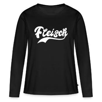 Fleisch Fleischesser Fleischer Fleischliebhaber - Frauen Premium Bio Langarmshirt - Schwarz - Vorne - Julia (174cm)