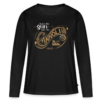 Le Parrain Film De Mafia Citation Cannoli - T-shirt manches longues Premium bio Femme - noir - Devant - Julia (174cm)
