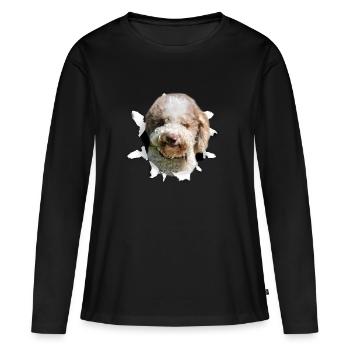 Lagotto Romagnolo - Lagotto Romagnolo Hund - Frauen Premium Bio Langarmshirt - Schwarz - Vorne - Julia (174cm)