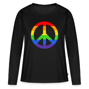 lgbt - T-shirt manches longues Premium bio Femme - noir - Devant - Julia (174cm)
