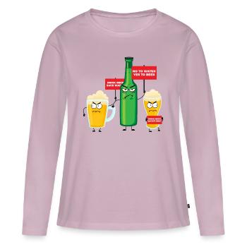 Save Water Drink Beer - Frauen Premium Bio Langarmshirt - Altrosa - Vorne - Julia (174cm)