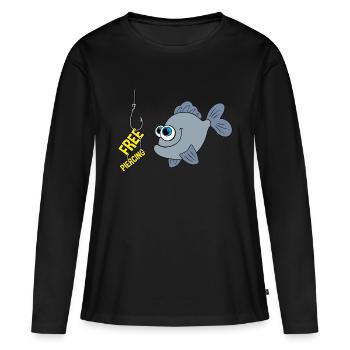 Free Piercing - Frauen Premium Bio Langarmshirt - Schwarz - Vorne - Julia (174cm)