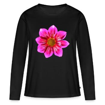 Dahlia Shade - Women's Premium Organic Long Sleeve Shirt - black - Front - Julia (174cm)