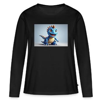 Monstre 6 - T-shirt manches longues Premium bio Femme - noir - Devant - Julia (174cm)