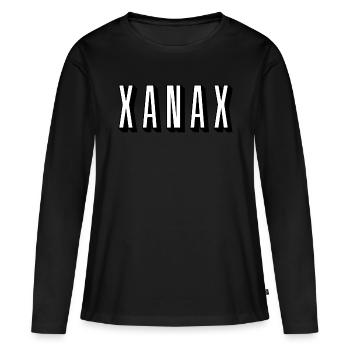 Graphique Xanax - T-shirt manches longues Premium bio Femme - noir - Devant - Julia (174cm)