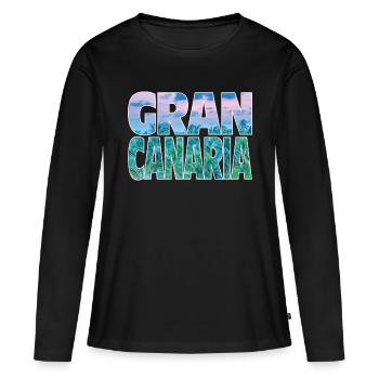 Gran Canaria - Frauen Premium Bio Langarmshirt - Schwarz - Vorne - Julia (174cm)
