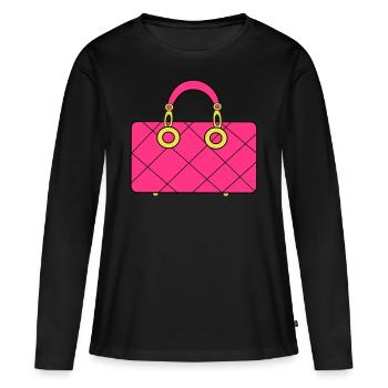 My Handbag Luxury Handbag - Women's Premium Organic Long Sleeve Shirt - black - Front - Julia (174cm)
