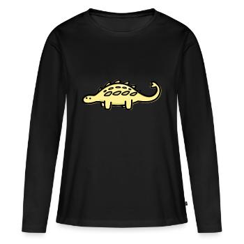 Niedlicher Ankylosaurus - Frauen Premium Bio Langarmshirt - Schwarz - Vorne - Julia (174cm)