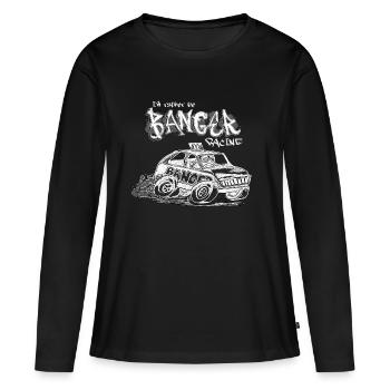 Je préfère être Banger Racing - T-shirt manches longues Premium bio Femme - noir - Devant - Julia (174cm)