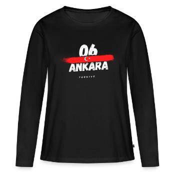 Ankara 06 Turquie Türkiye - T-shirt manches longues Premium bio Femme - noir - Devant - Julia (174cm)
