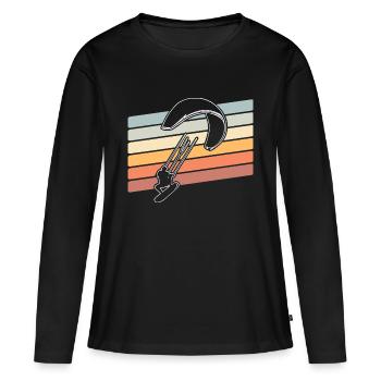 Kitesurfer Kitesurf Kitesurf - T-shirt manches longues Premium bio Femme - noir - Devant - Julia (174cm)
