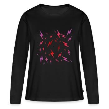 Emo foudre - T-shirt manches longues Premium bio Femme - noir - Devant - Julia (174cm)