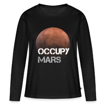 Occuper mars Astronomie Science Cadeaux pour elle - T-shirt manches longues Premium bio Femme - noir - Devant - Julia (174cm)