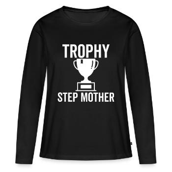 Trophäe Stiefmutter - Frauen Premium Bio Langarmshirt - Schwarz - Vorne - Julia (174cm)
