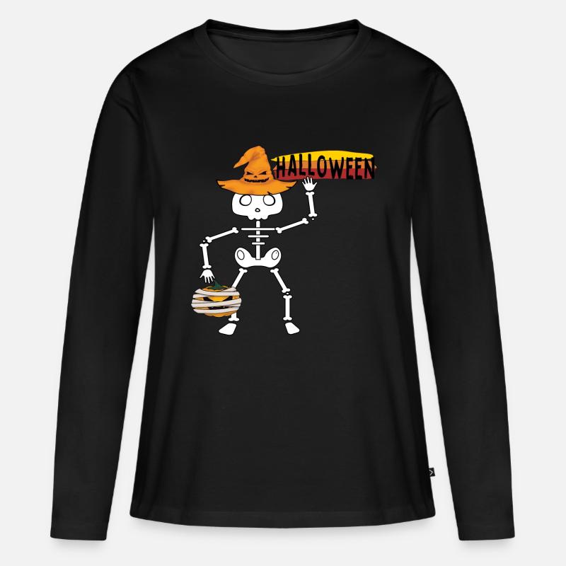 Halloween - Women's Premium Organic Long Sleeve Shirt - black