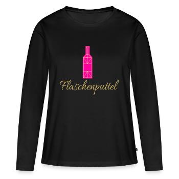 Flaschenputtel - Frauen Premium Bio Langarmshirt - Schwarz - Vorne - Julia (174cm)