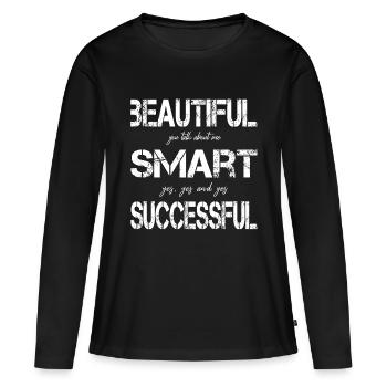 Belle SM réussie - T-shirt manches longues Premium bio Femme - noir - Devant - Julia (174cm)