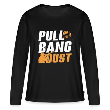 Pull Trapshooting Skeet Shooting - Frauen Premium Bio Langarmshirt - Schwarz - Vorne - Julia (174cm)