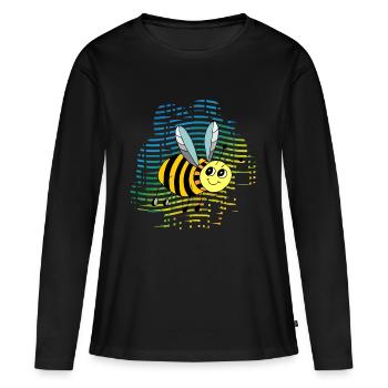 Insecte - T-shirt manches longues Premium bio Femme - noir - Devant - Julia (174cm)