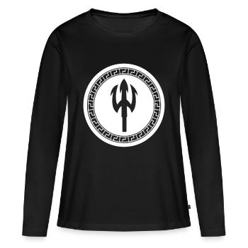 trident - T-shirt manches longues Premium bio Femme - noir - Devant - Julia (174cm)