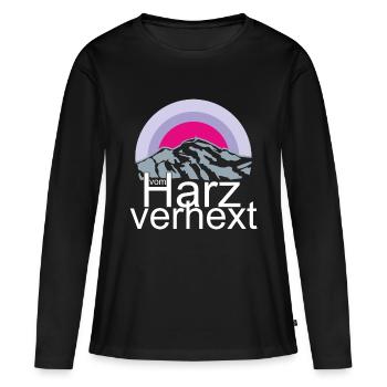 Harz verhext Brocken Wernigerode Fasching Harzhexe - Frauen Premium Bio Langarmshirt - Schwarz - Vorne - Julia (174cm)