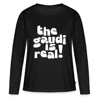 Le Gaudí est réel - T-shirt manches longues Premium bio Femme - noir - Devant - Julia (174cm)