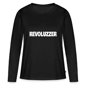 REBELL, REVOLUZZER! Chemise anti-émeute - T-shirt manches longues Premium bio Femme - noir - Devant - Julia (174cm)