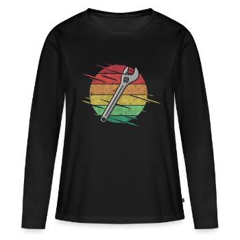 Wrench Tool - Women's Premium Organic Long Sleeve Shirt - black - Front - Julia (174cm)