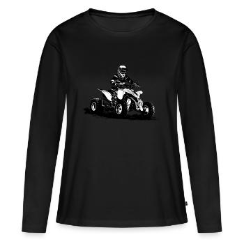Quad Racing - ATV Racer - T-shirt manches longues Premium bio Femme - noir - Devant - Julia (174cm)
