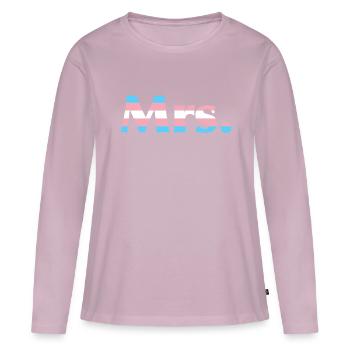 Mrs. Transgender - Women's Premium Organic Long Sleeve Shirt - dusky pink - Front - Julia (174cm)