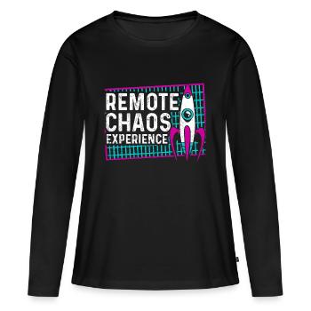 expérience de chaos à distance - CCC Congress Hacker RC3 - T-shirt manches longues Premium bio Femme - noir - Devant - Julia (174cm)