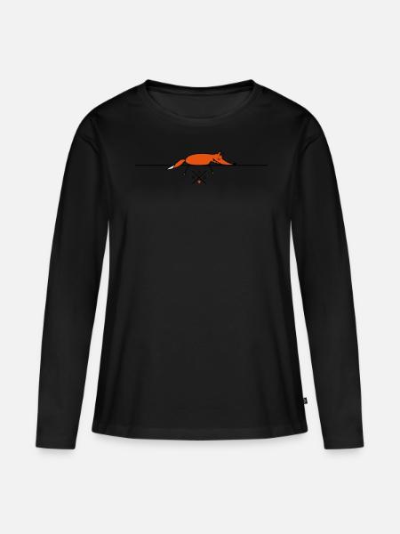 Schlafender Fuchs - Frauen Premium Bio Langarmshirt -