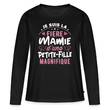 Proud Granny of a Magnificent Granddaughter - Women's Premium Organic Long Sleeve Shirt - black - Front - Julia (174cm)