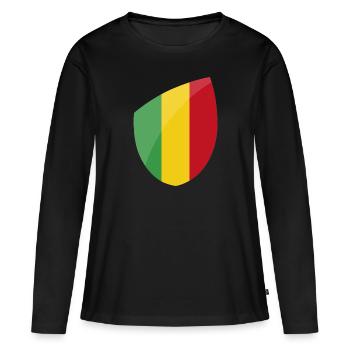 Mali - T-shirt manches longues Premium bio Femme - noir - Devant - Julia (174cm)