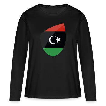 Libye - T-shirt manches longues Premium bio Femme - noir - Devant - Julia (174cm)