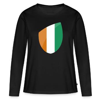 Côte d'Ivoire - T-shirt manches longues Premium bio Femme - noir - Devant - Julia (174cm)