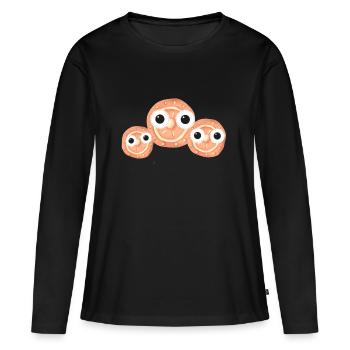 Biscuits, Biscuits, Famille, Trio - T-shirt manches longues Premium bio Femme - noir - Devant - Julia (174cm)