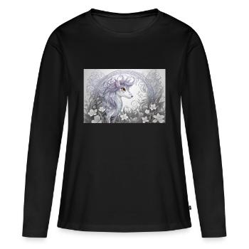 Animal mystique 16 - T-shirt manches longues Premium bio Femme - noir - Devant - Julia (174cm)