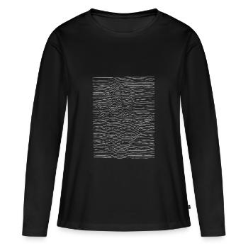 Illusion 3D - T-shirt manches longues Premium bio Femme - noir - Devant - Julia (174cm)