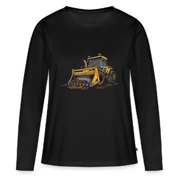 Amateurs de chargeuses compactes - T-shirt manches longues Premium bio Femme - noir - Devant - Julia (174cm)