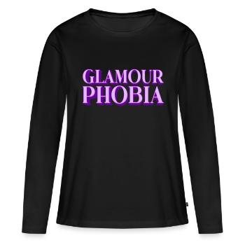 Glamourphobia Glamour Phobie | Les couleurs peuvent être changées - T-shirt manches longues Premium bio Femme - noir - Devant - Julia (174cm)