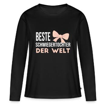 Beste Schwiegertochter der Welt - Frauen Premium Bio Langarmshirt - Schwarz - Vorne - Julia (174cm)