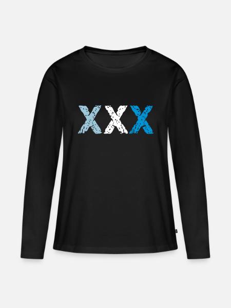 Triple X - Farbwechsel - Frauen Premium Bio Langarmshirt - Schwarz