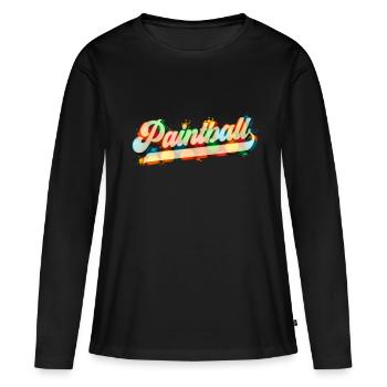 Paintball Airsoft Gotcha Marqueur - T-shirt manches longues Premium bio Femme - noir - Devant - Julia (174cm)