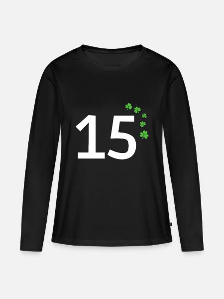 15 - Frauen Premium Bio Langarmshirt - Schwarz