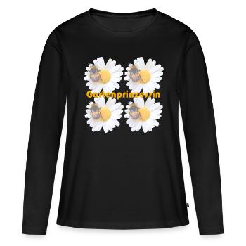 Gartenprinzessin - Frauen Premium Bio Langarmshirt - Schwarz - Vorne - Julia (174cm)