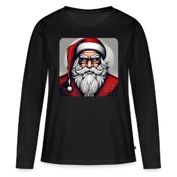 Evil grim Santa Claus - Women's Premium Organic Long Sleeve Shirt - black - Front - Julia (174cm)