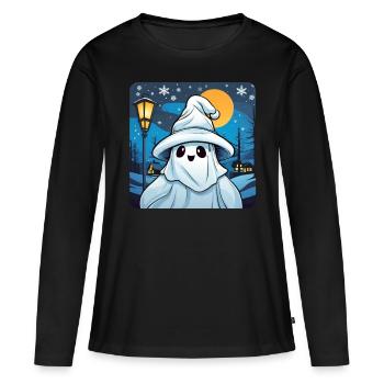 Mignon petit croque-mitaine - T-shirt manches longues Premium bio Femme - noir - Devant - Julia (174cm)